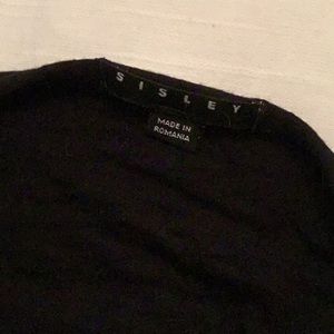 Black , back tie blouse